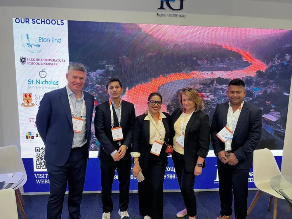 Students arriving at a UK partner school