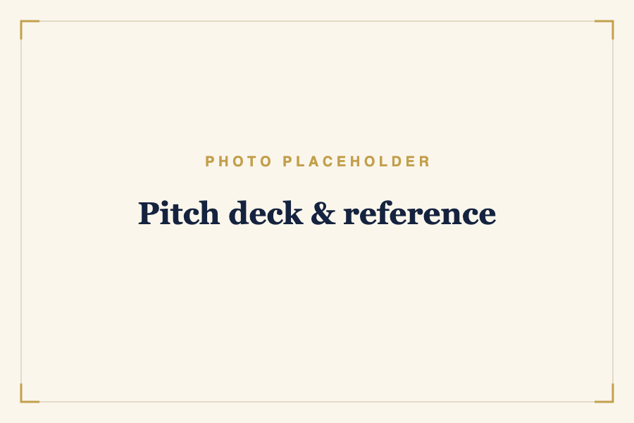 Pitch deck & reference