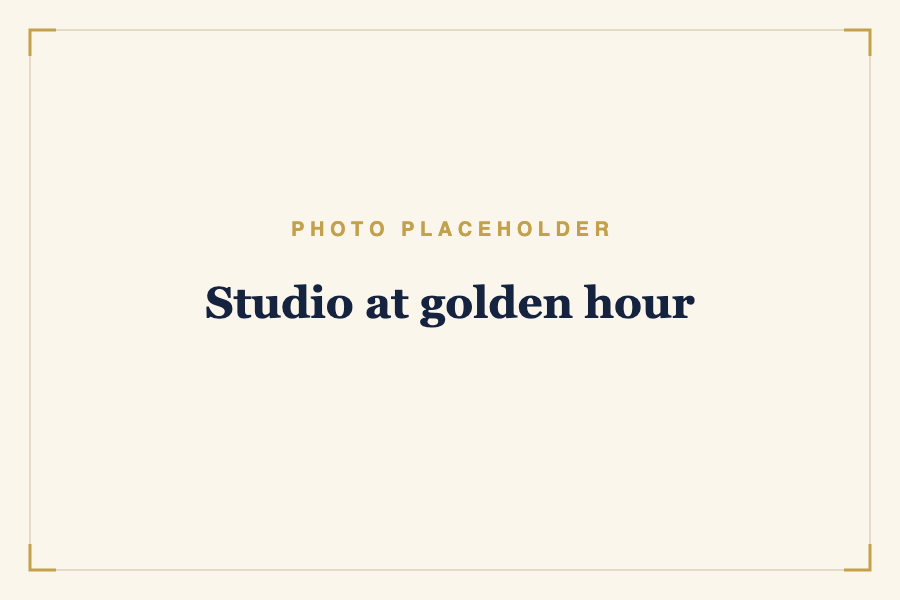 Studio at golden hour